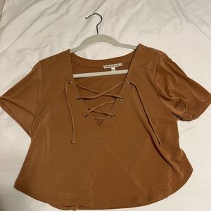 Express Gold Crop Top